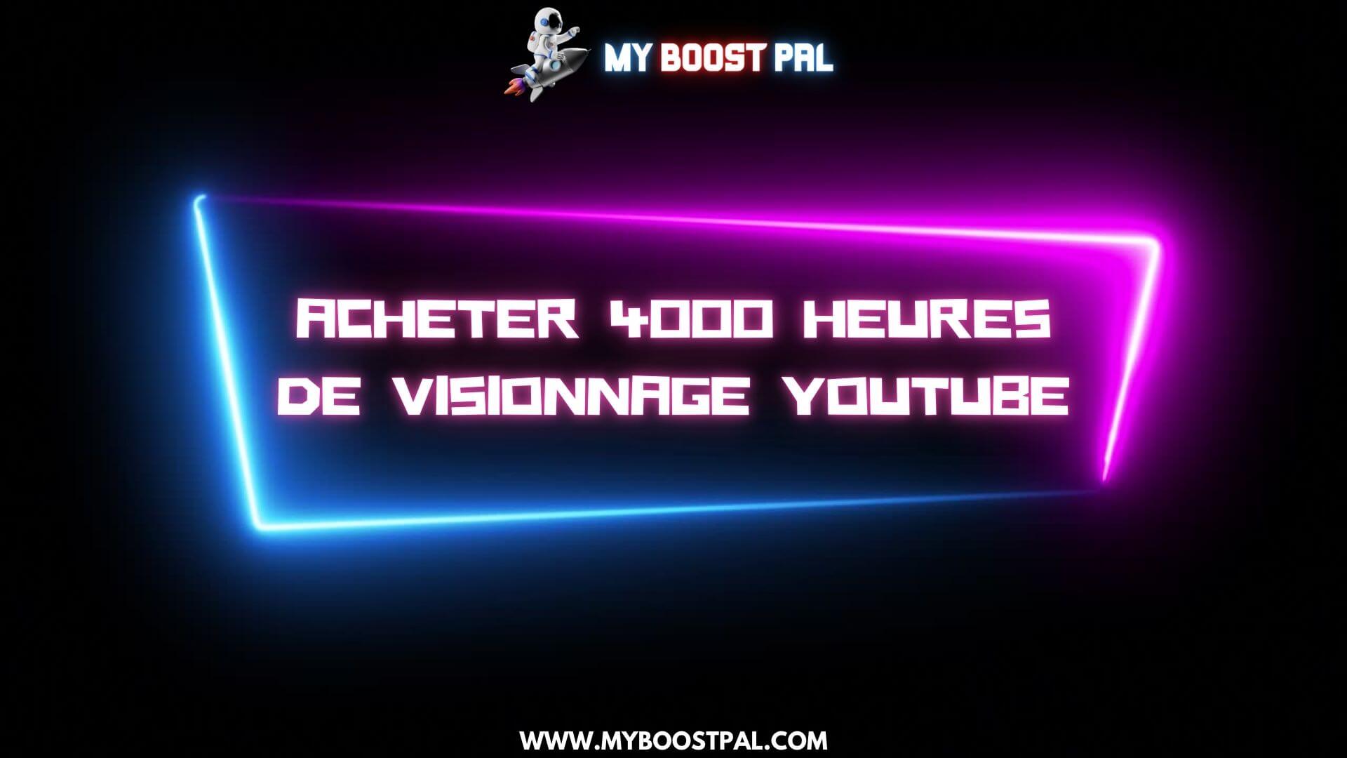 Acheter 4000 Heures de Visionnage Youtube
