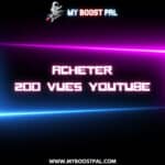 Acheter 200 Vues YouTube